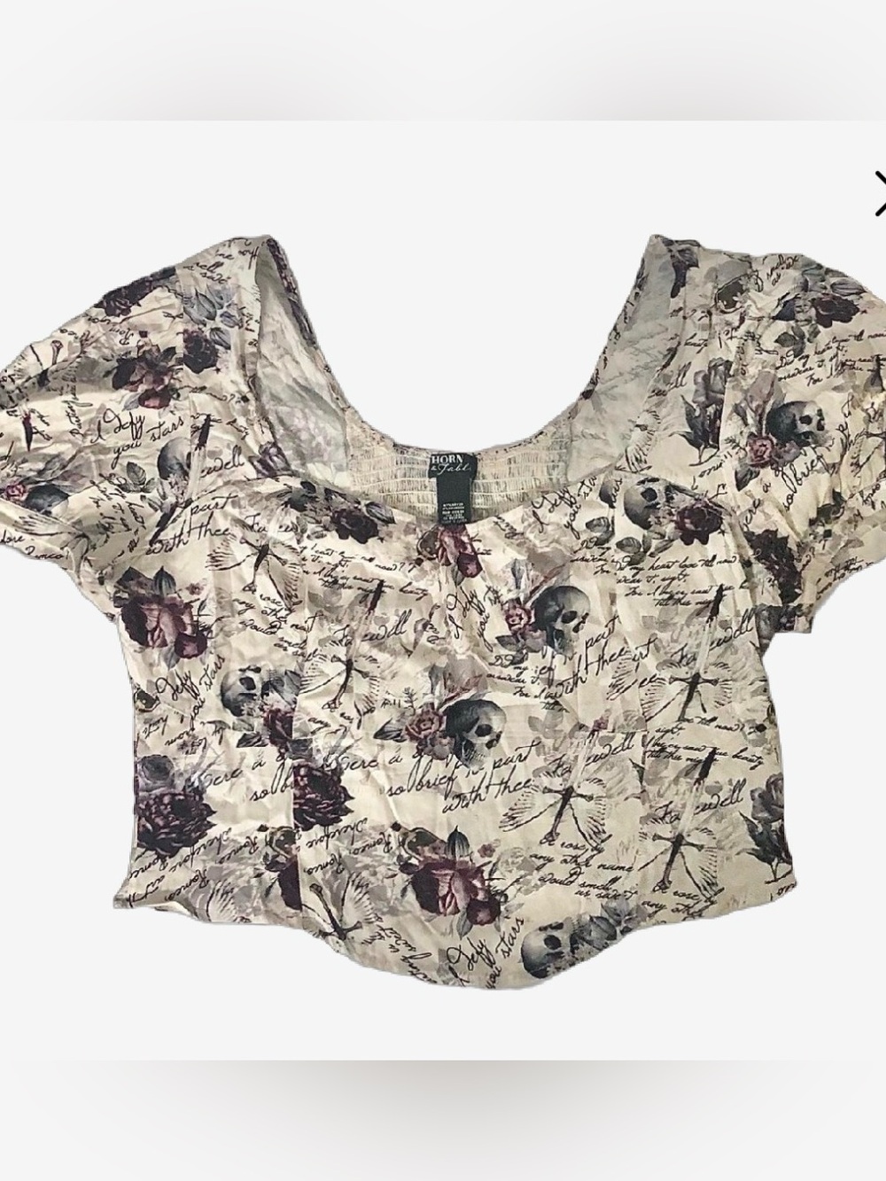 Skull print crop top